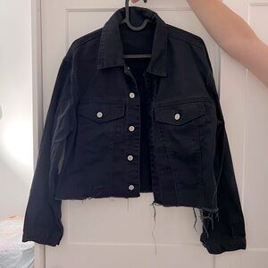 Brandy Melville I.Galt Black Cropped Jean Jacket